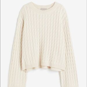 H&M Cream Cable Knit Sweater